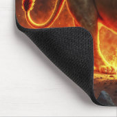 Vuur Leeuw helse landschap vlammende manen kunst Muismat (Hoek)