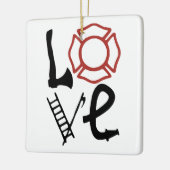 Vuur LIEFDE met bijl, Maltezer Kruis, Ladder, Pike Keramisch Ornament (Links)