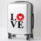 Vuur LIEFDE met Maltees en hart [FL5] Sticker (Koffer)