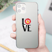 Vuur LIEFDE met Maltese Kruis en Vlam [FL11] Sticker (Telefoon)