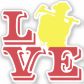 Vuur Liefde met Wildland Brandweerman [FL13] Sticker (Voorkant)