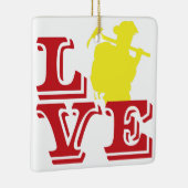 Vuur Liefde met Wildland Brandweerman [FL15] Keramisch Ornament (Rechts)