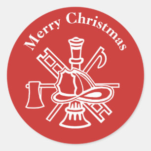 Vuur Logo Kerst stickers naar Cusotmize
