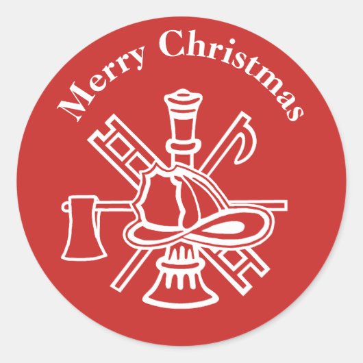 Vuur Logo Kerst stickers naar Cusotmize (Voorkant)