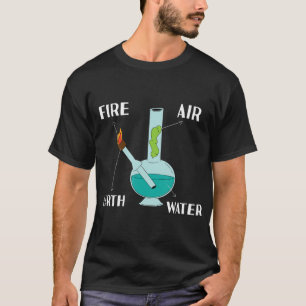 Vuur lucht grondwater Alle elementen in één bong T-shirt