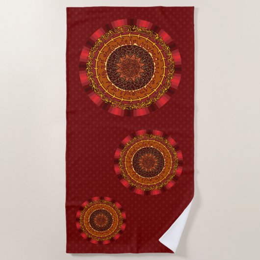 Vuur Mandala Badhanddoek (Voorkant)