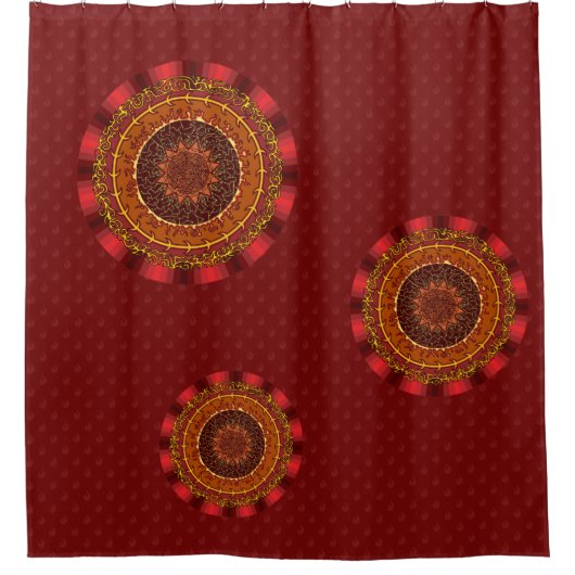 Vuur Mandala Douchegordijn (Voorkant)