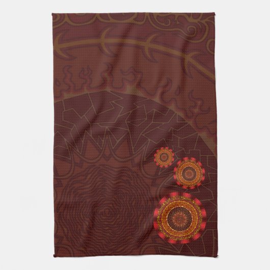 Vuur Mandala Handdoek (Verticaal)