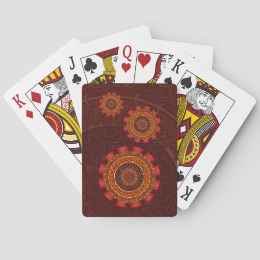 Vuur Mandala Klassieke Speelkaarten (Achterkant)