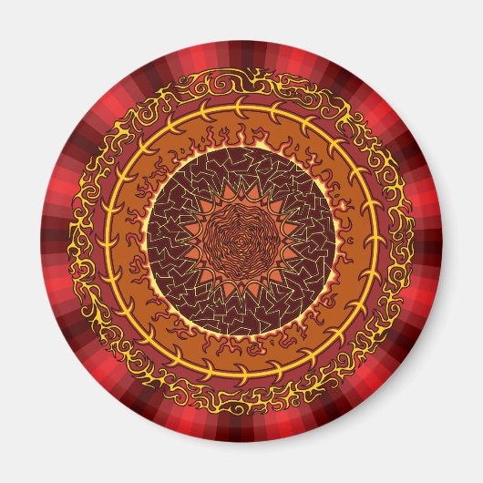 Vuur Mandala magneet (Voorkant)