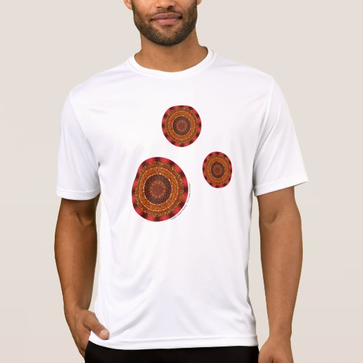 Vuur Mandala Mannen Lichte Shirt (Voorkant)