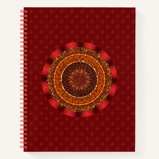 Vuur Mandala Spiraal Notebook Notitieboek (Voorkant)