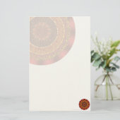 Vuur Mandala Stationery Briefpapier (Staand voorkant)