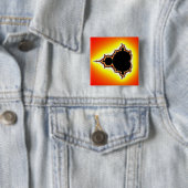 Vuur Mandelbrot Fractal Vierkante Button 5,1 Cm (In situ)