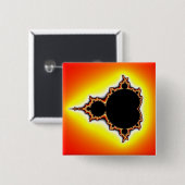 Vuur Mandelbrot Fractal Vierkante Button 5,1 Cm (Voorkant /achterkant)