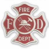 Vuur mannen sticker (Voorkant)