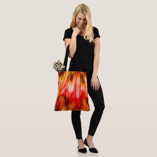 Vuur Marmer Abstract Tote Bag (Op model)