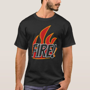 Vuur met vlakken die overeenkomen met kostuum t-shirt