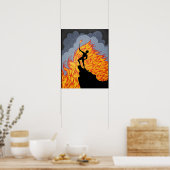 "Vuur (na Erte)" Poster (Keuken)