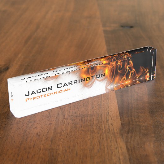 Vuur! Naambordje (Zijkant)