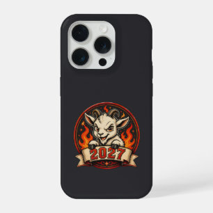 Vuur Nieuwe Jaar 2027 Schattig Cartoon Geit Mascot iPhone 15 Pro Case