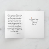 Vuur of vlam en hart met Citaat Pentecost Kaart (Binnen)