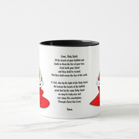 Vuur of vlam en hart met Citaat Pentecost Mok (Midden)