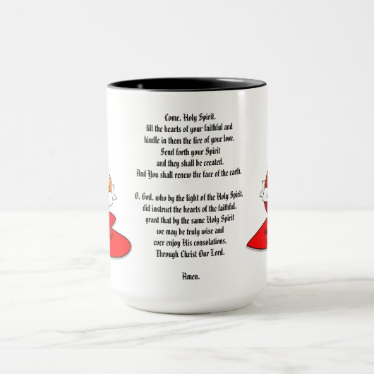 Vuur of vlam en hart met Citaat Pentecost Mok (Midden)
