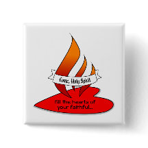 Vuur of vlam en hart met Citaat Pentecost