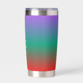 Vuur onder het Zee Traveller Gradient Personaliser Geïsoleerde Drinkbeker (Achterkant)