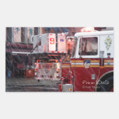 Vuur op 10e ST Rechthoekige Sticker (Voorkant)