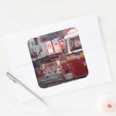 Vuur op 10e ST Vierkante Sticker (Envelop)