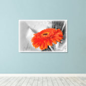 Vuur op bloemblaadjes canvas afdruk (Insitu (Houten vloer))