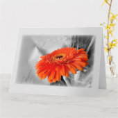 Vuur op bloemblaadjes kaart (Gele Bloem)