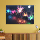 Vuur op de afdruk van het watercanvas canvas afdruk (Insitu (Woonkamer))