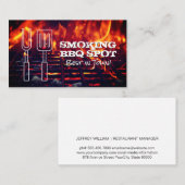 Vuur op de grill | barbecuerestaurant visitekaartje (Voorkant / Achterkant)