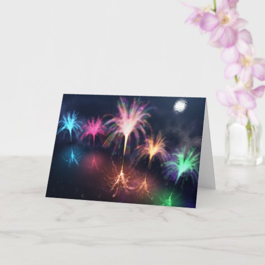 Vuur op de waterkaart kaart (Orchidee)