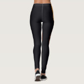 Vuur op zwarte leeuwen leggings (Achterkant)