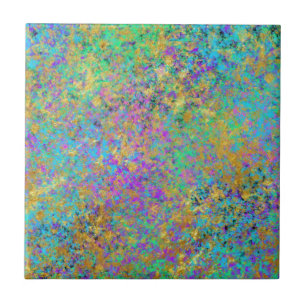 Vuur Opal Edelsteen Nep Goud Iridescente Kleur  Tegeltje