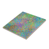Vuur Opal Edelsteen Nep Goud Iridescente Kleur  Tegeltje (Zijkant)