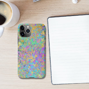 Vuur Opal Edelsteen Nep Goud Iriserend iPhone 11Pro Hoesje