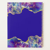 Vuur Opal Levendige Paarse en Gouden Marmeren Kuns Planner (Achterkant)