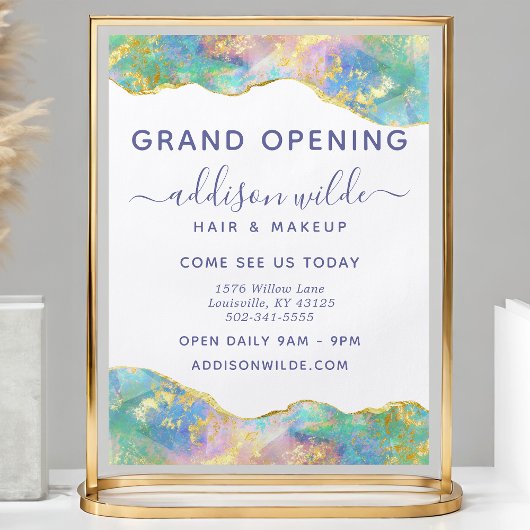 Vuur Opal Moderne Regenboog Edelsteen Zakelijk Flyer