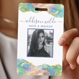 Vuur Opal Regenboog Edelsteen Bedrijfs ID Badge