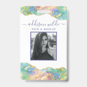 Vuur Opal Regenboog Edelsteen Bedrijfs ID Badge (Voorzijde)