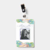 Vuur Opal Regenboog Edelsteen Bedrijfs ID Badge (Voorzijde met clip)