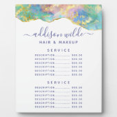 Vuur Opal Regenboog Edelsteen Prijs Menu Bord Fotoplaat (Voorkant)