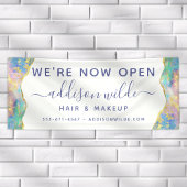Vuur Opal Regenboog Edelsteen Zakelijke Banner