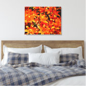 Vuur Oranje Lily Flower Canvas Afdruk (Insitu (Slaapkamer))