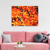 Vuur Oranje Lily Flower Canvas Afdruk (Insitu (Woonkamer))
